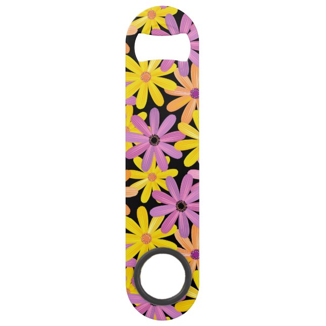 Gerbera flowers pattern, background speed bottle opener (Front)