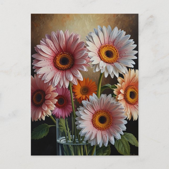 gerbera flowers postcard (Front)