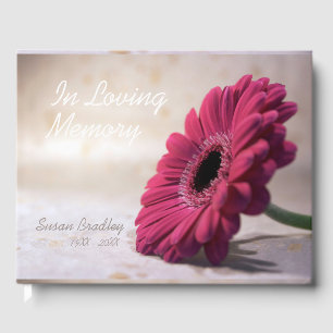 Gerbera Funeral Memorial Souvenir Livre d'or