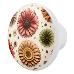 Gerbera Galore  Ceramic Knob