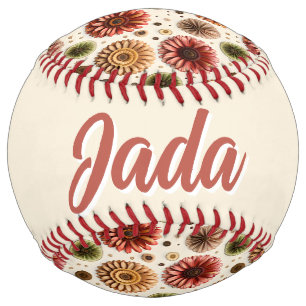Gerbera Galore (personalized) Softball