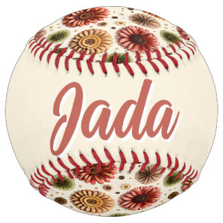 Gerbera Galore (personalized) Softball