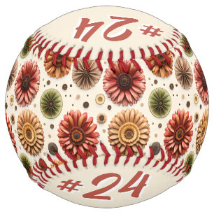 Gerbera Galore (personalized) Softball