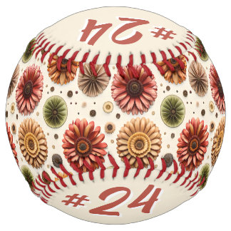 Gerbera Galore (personalized) Softball