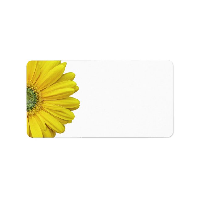 Gerbera Jaune Mariage Blank Étiquettes de adresse (Devant)