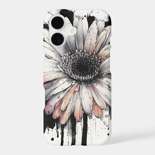 Gerbera marguerite - Fleurs aquarelle (Verso)