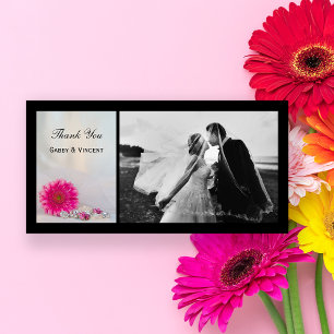 Gerbera rose marguerite et boutons Mariage Merci