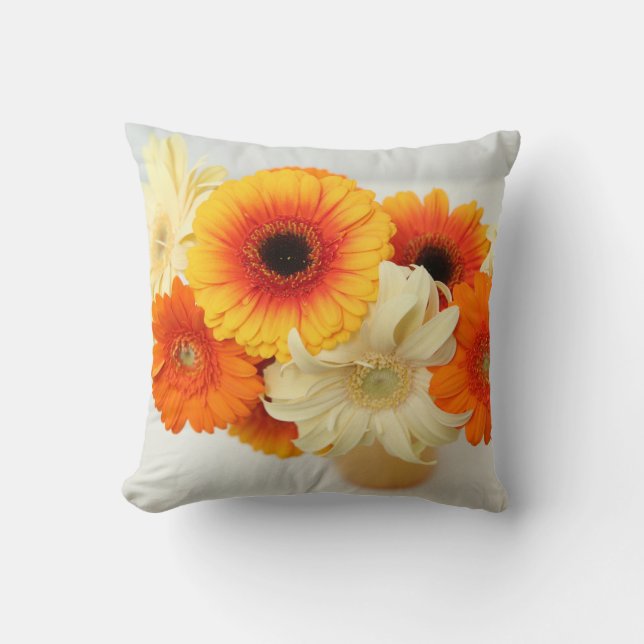 Gerbera Throw Pillow (Front)