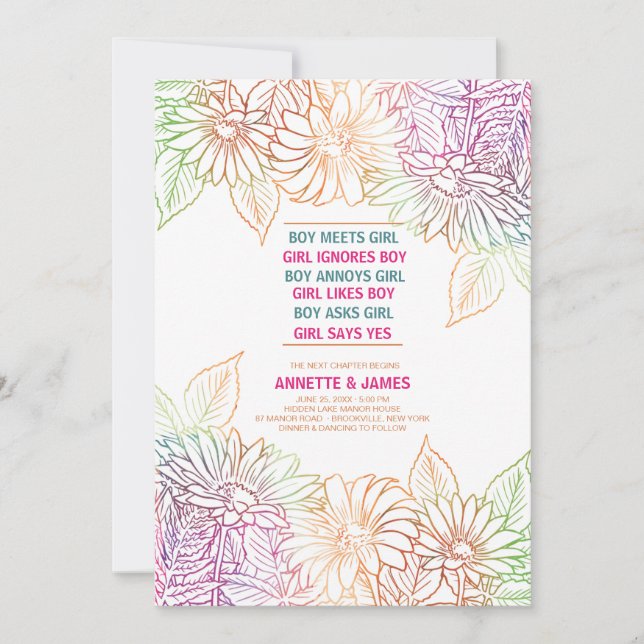 Gerbera Wedding Invitation (Front)