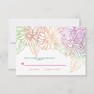 Gerbera Wedding Response Card