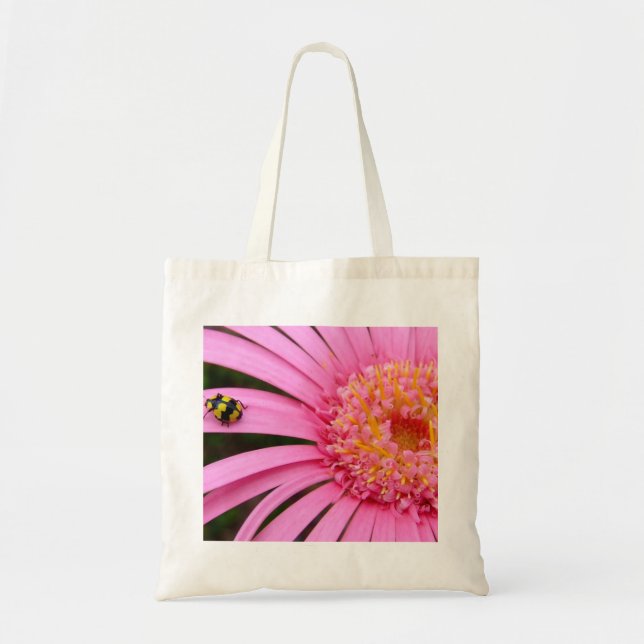 Gerbera with Ladybug Tote Bag (Front)