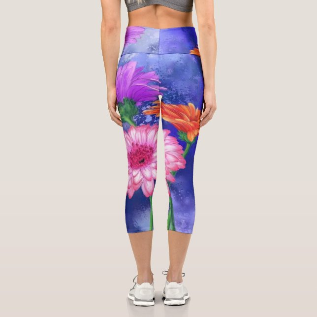 Gerberas Capri Leggings colorés (Verso)