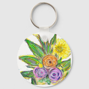Gerberas Daisy Keychain