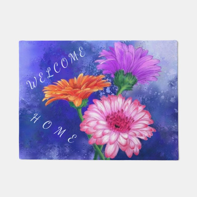 Gerberas Doormat - Welcome (Front)