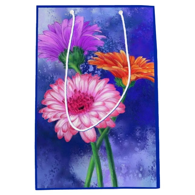 Gerberas Gift Bag Beautiful Colour Flowers (Front)
