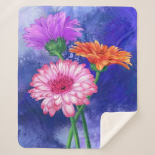 Gerberas Sherpa Blanket