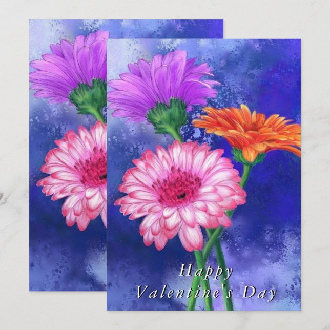 Gerberas Valentine's Day Card (Front/Back)