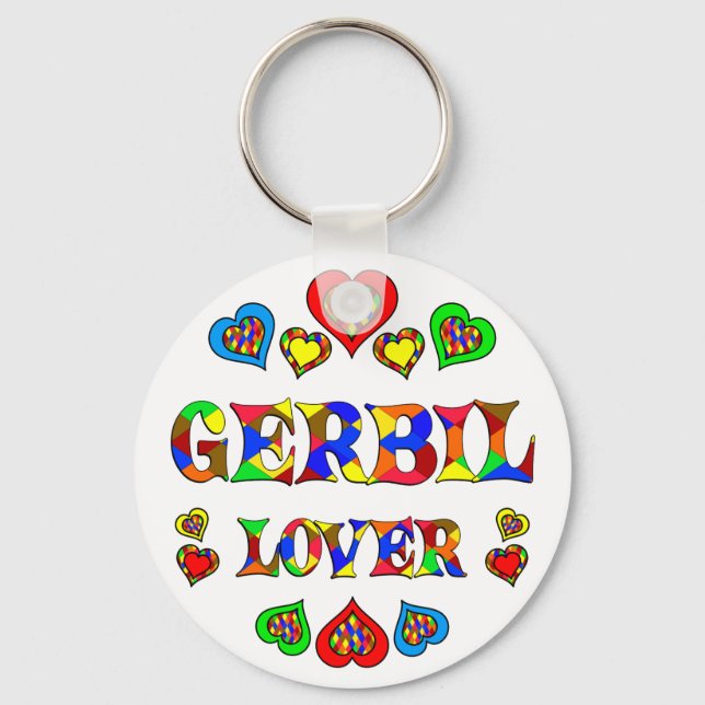 Gerbil Lover Keychain (Front)