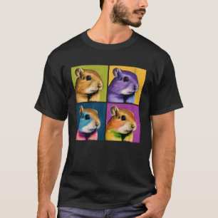 Gerbil Pop Illustration Colourful Animal Women Men T-Shirt