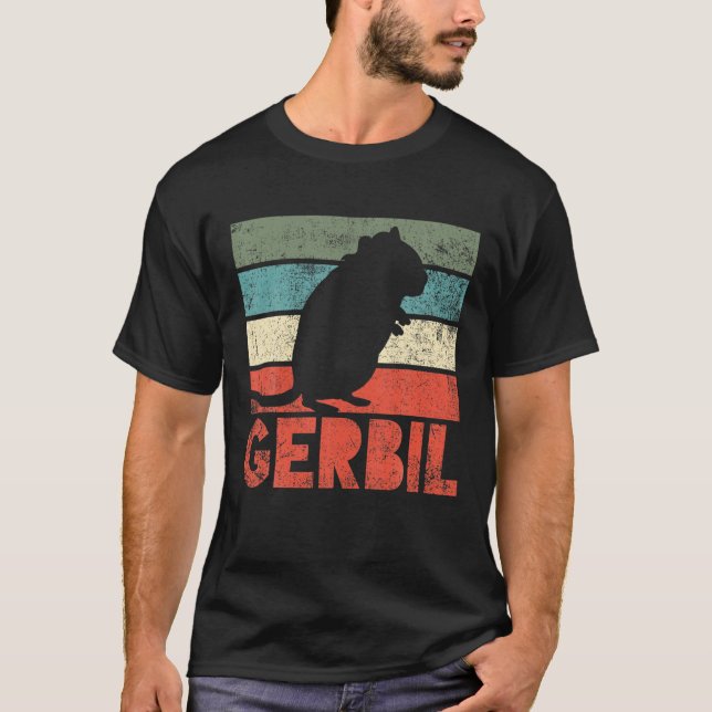 Gerbil Retro Vintage T-Shirt (Front)