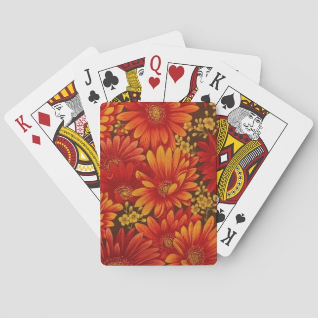 Gerbra Daisies Playing Cards (Back)