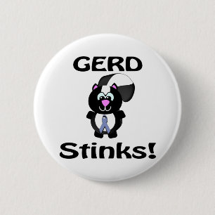 GERD Stinks Skunk Awareness Design 2 Inch Round Button