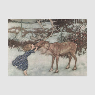 “Gerda Kisses The Reindeer” by Edmund Dulac Tissue Paper