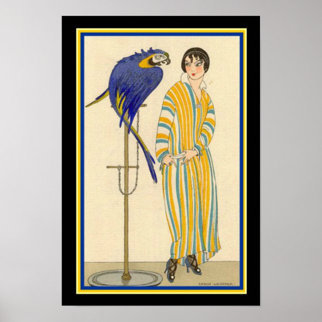 Gerda Wegener - 1914 Art Déco Mode Ad-13x19 (Devant)