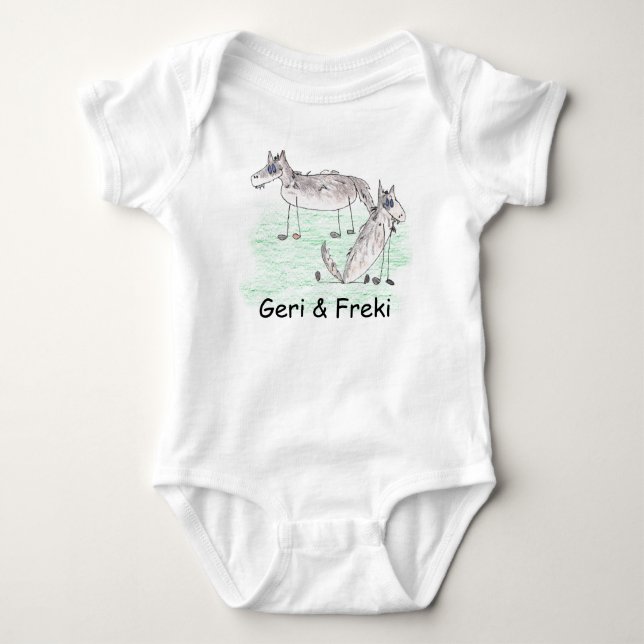 Geri & Freki Baby Bodysuit (Front)