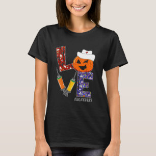 Geriatric Nurse Love Nurse Life Halloween Pumpkin T-Shirt