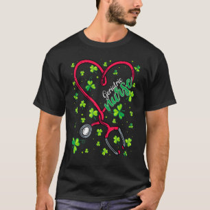Geriatric Nurse St Patricks Day Love Stethoscope I T-Shirt