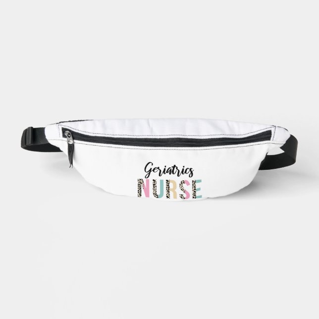 Geriatrics Nurse Cute Leopard Design - Funny Gift  Fanny Pack (Front)