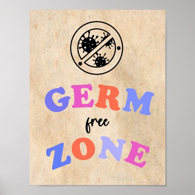 Germ Free zone poster (Front)