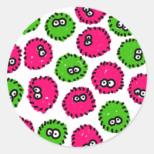 Germ Invasion Classic Round Sticker (Front)