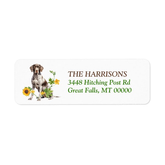 Germain Pointeur Dog Sunflower Wreath (Devant)