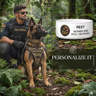 Germain Shepherd Military Working Dog Bowl