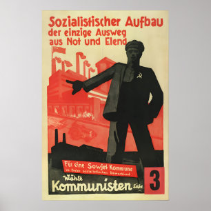 German 1920s KPD Election Poster Socialist