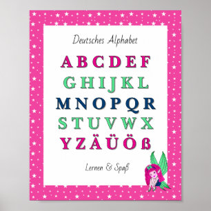 German Alphabet – Cute Fairy Poster