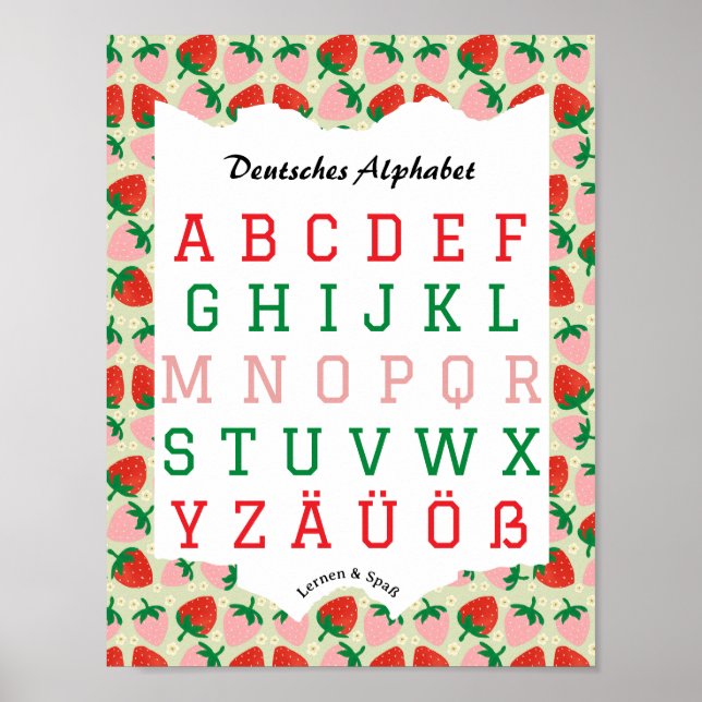 German Alphabet Lernen & Spaß  Poster (Front)
