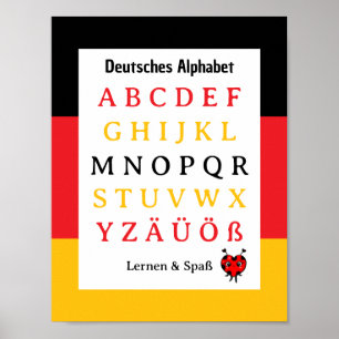 German Alphabet Lernen & Spaß Poster