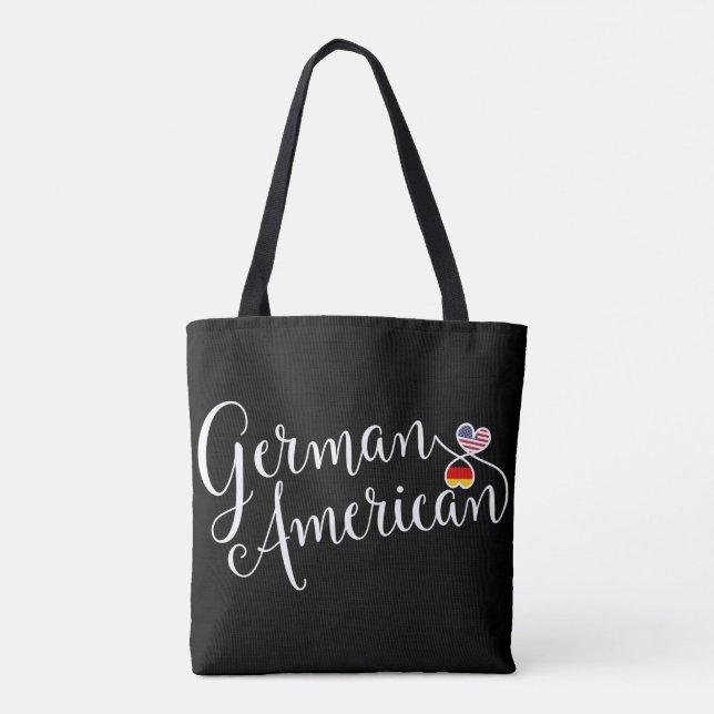 German American Entwined Hearts Grocery Bag (Back)