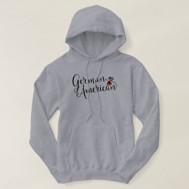 German American Entwinted Hearts Hoodie (Design Front)