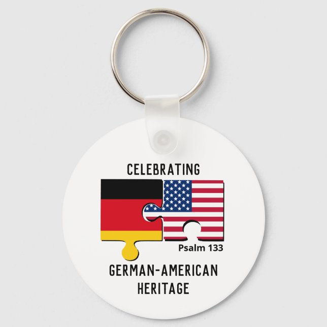 GERMAN AMERICAN Flag Keychain (Front)