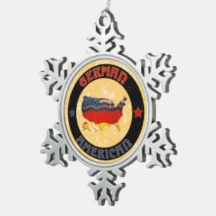 German American Flags Christmas Tree Decoration