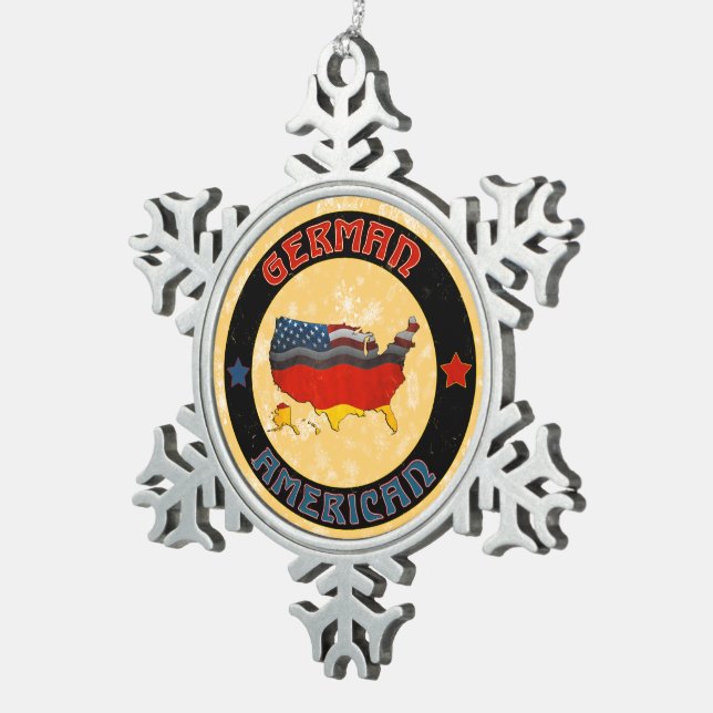 German American Flags Christmas Tree Decoration (Right)