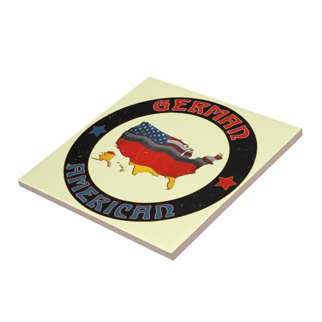 German American Flags Tile (Side)