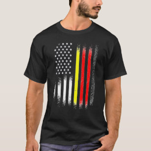 German American Patriot Grown Country USA Flags St T-Shirt