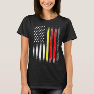 German American Patriot Grown Country USA Flags St T-Shirt