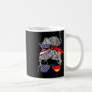 German American Patriot Grown Proud Women Girl Fla Coffee Mug
