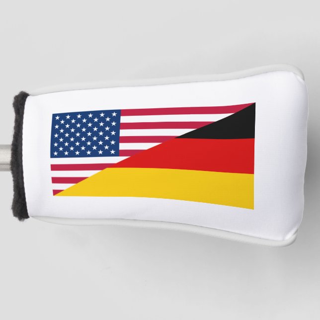 German American Pride US Germany Flag Golf  Head Cover (Front)